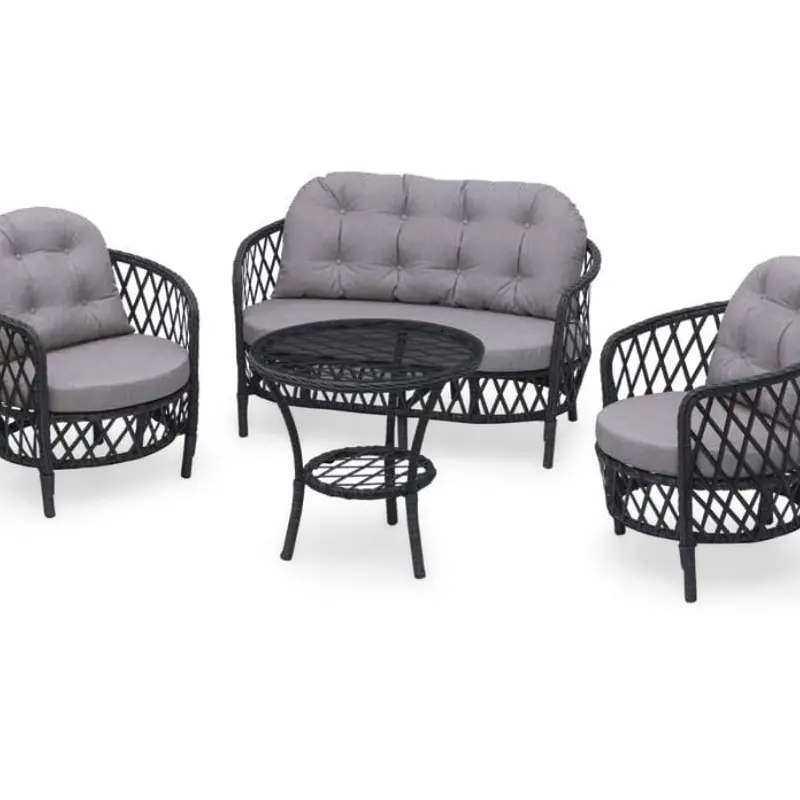 Akasya-Rattan-Sitzgruppe