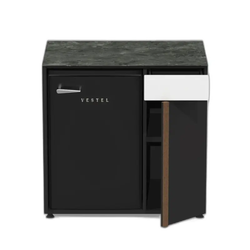 Mini-Kühlschrank mit Schrank